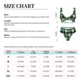 thumbnail image 4 of Kdxio Green Squares Print Women's 2 Piece High Waisted Wrap Spaghetti Strap Summer Swimsuit Bikini Set-Large, 4 of 7