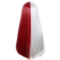 thumbnail image 5 of Half Red and Sliver Wig Halloween Costume Cosplay Wig (Long wig), 5 of 5