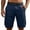 Navy #010, variant on Men's Cargo Shorts Quick Dry Lightweight Knee Length Bermuda Shorts with Pockets Elastic Waist Work Hiking Short, 3XL