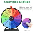 thumbnail image 3 of WinSpin 24" Tabletop Editable Color Prize Wheel 12 Slots Fortune Spinning Game Tradeshow, 3 of 9