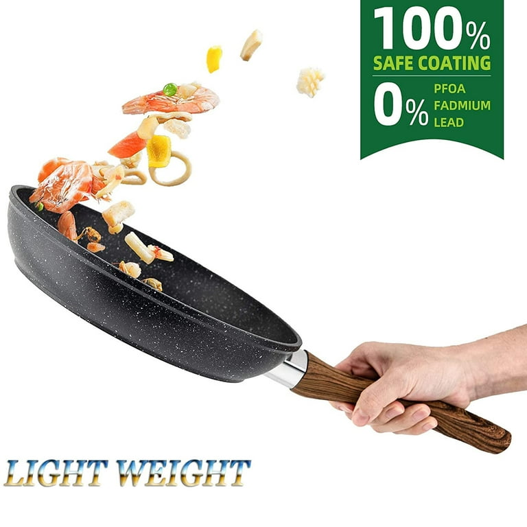 Egg Frying Pan Non Stick 20cm 8 Inch, Induction Wok For Steak Bacon Hot-Dog  Burgers, Forged Aluminum Woks Nonstick Anti-Scratch - AliExpress