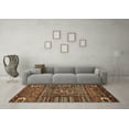 thumbnail image 3 of Ahgly Company Indoor Square Abstract Brown Modern Area Rugs, 8' Square, 3 of 4
