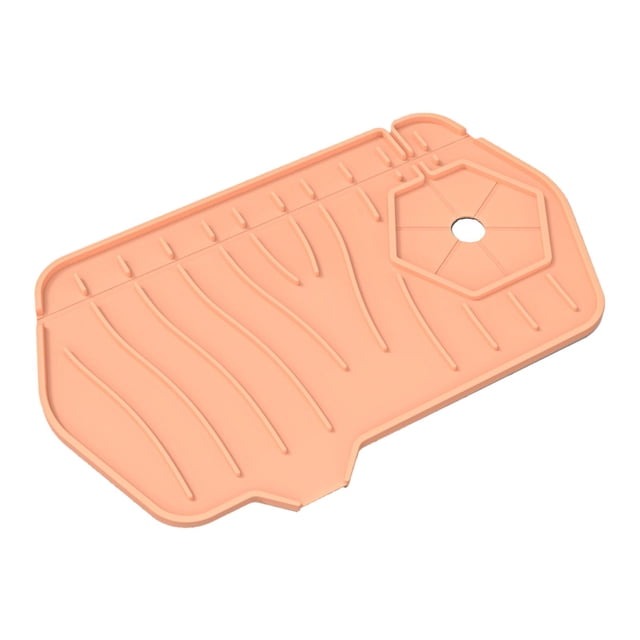 DOLITY Kitchen Sink Drainer Pad Silicone Absorbent Mat Pink