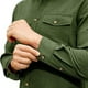 thumbnail image 3 of Blusa y camisa de manga larga con cuello vuelto para hombre, informal, lisa, con botones y bolsillo, de poliéster, 3 of 3