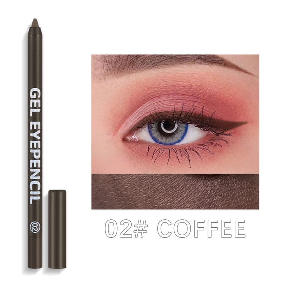Gel Eyeliner Pencil for Women, Cream Gel Eyeliner, Waterproof Sweat Proof Eyeliner Gel Pen, Matte Color Eye Brightener Colored Eye Liner Pen Makeup, Smudge-Resistant Eye Makeup with Up to 36HR Wear