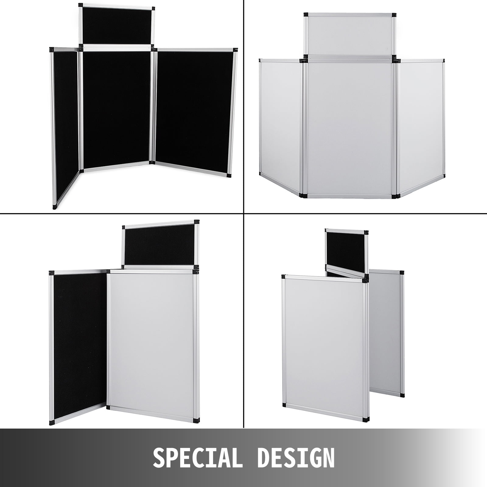 3+1 Panels 72x43.5Inch VEVOR Trade Show Display 3+1 Panels Display Panel 72x43.5Inch Aluminum Alloy Frames Folding Trade Show Display with Black Fabric 3+1 Panels 72x43.5Inch VEVOR Trade Show Display 3+1 Panels Display Panel 72x43.5Inch Aluminum Alloy Frames Folding Trade Show Display with Black Fabric