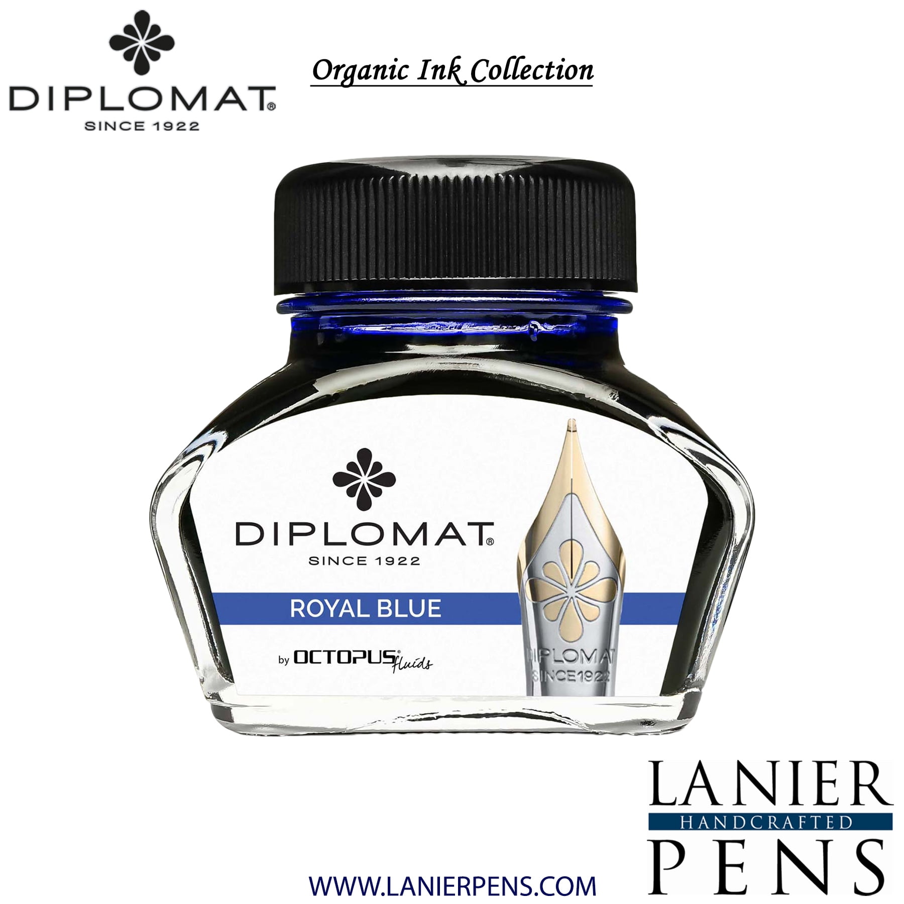 Diplomat Octopus 30ml Ink Bottle - Royal Blue