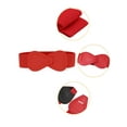 thumbnail image 2 of INSPIRE CHIC 2Pcs Interlock 8-shaped Buckle Elastic Faux Leather Stretch Waist Belt for Lady 27x2.36"(LxW) Red, 2 of 7