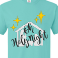 thumbnail image 4 of Inktastic Oh Holy Night Christmas Nativity with Yellow Stars T-Shirt, 4 of 5