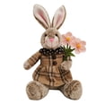 thumbnail image 1 of Conejo de Pascua Festivales de Pascua Regalo Decoración del hogar Estatua decorativa de conejo de peluche chica, 1 of 9