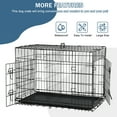 YRLLENSDAN 48 inch Foldable Large Dog Crate for Large Dogs, Metal Wire Dog Cage with Plastic