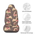 thumbnail image 4 of Wukai Cut Pug Full Set Car Seat Covers with Soft Padding Universal Auto Front Seats Protector and Cushion Mat, 4 of 5