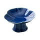 thumbnail image 3 of Plato de cerámica para frutas con base, elegante, decorativo, multiusos, para servir pasteles. Azul, 3 of 9