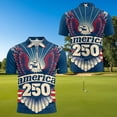 thumbnail image 4 of Aplkyhs 250th Anniversary Eagle Matching Golf Shirts for Couple Quarter Zip Couple Golf Matching Outfits Breathable Fabric Mens Hawaiian Shirt Keep Cool in Hot Weather Machine Washable, 4 of 6