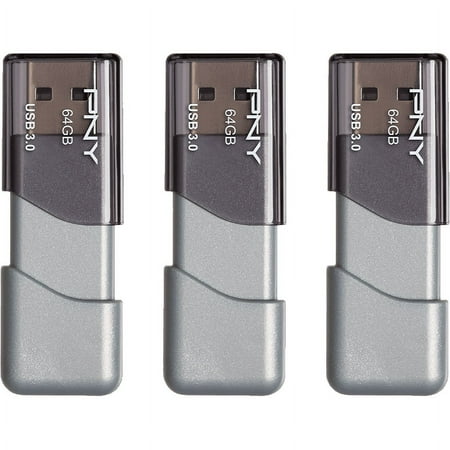 UPC: 0751492643236 | PNY 64GB Turbo Attaché 3 USB 3.0 Flash Drive 3-Pack