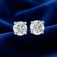 thumbnail image 5 of Pompeii 1/3 Ct Screw Back Diamond Studs 14k White Gold Lab Grown Earrings (F,VS/SI), 5 of 6