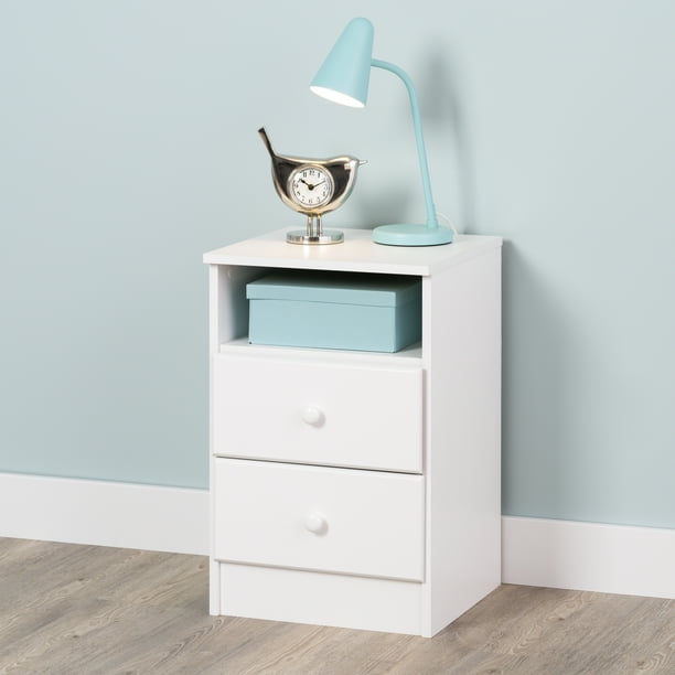 Prepac Astrid 2 Drawer Nightstand Fresh White Walmart Com Walmart Com