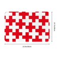 thumbnail image 3 of Salouo Red Cross 1 Pattern Outdoor Indoor Sturdy Doormats 16’’×24’’, Anti Fatigue Soft Flannel Thick Door Mat,Non-Slip Rectangle Rug Cushion, 3 of 7