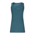 thumbnail image 4 of Otvok Summer Womens Solid Color U-Neck Slim Fit Vest Round Neck Sleeveless Tank Top, 4 of 6