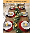 thumbnail image 4 of 15 Inch Round Placemats Set of 4, Dark Red Black Ombre Non Slip Heat Insulation PP Table Mats, Modern Abstract Art Striped Gradient Washable Place Mats for Kitchen Dining Party Table Decor, 4 of 7