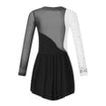 thumbnail image 4 of Miutii Kids Girls Long Sleeve Figure Ice Skating Dance Dress Gymnastics Skirted Leotard Lyrical Black 16, 4 of 8