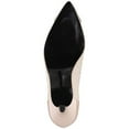 thumbnail image 4 of CAPARROS Womens Beige Rhinestone Lace Quillian Pointed Toe Kitten Heel Slip On Dress Pumps Shoes 7.5 B, 4 of 4