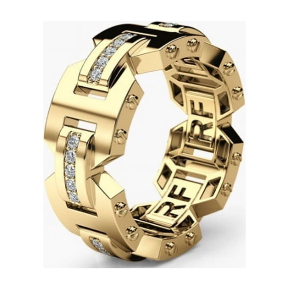 Creative 925 Silver Plated Diamond 14 K Rose Gold Ring