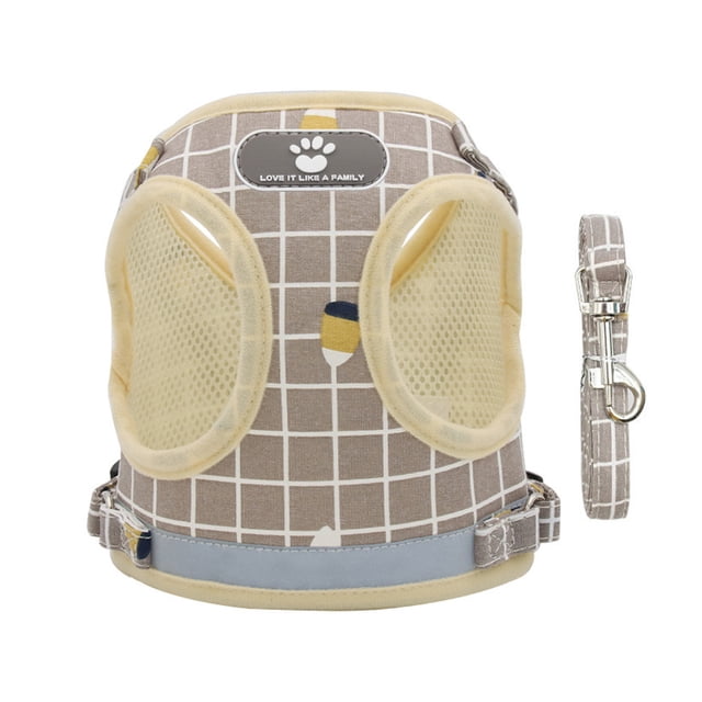 Adjustable harness vest cushion, soft, breathable and comfortable puppy strap