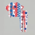 thumbnail image 5 of CCRFTGI 4th of july Outfits for Child Girls Size 10-12 Patriotic 2 Piece Outfits American Flag Stars Short Sleeve T Shirt and Elastic Waist Pants Athletic Girls Summer Clothes Red 11-12 Years, 5 of 5