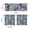 thumbnail image 6 of Pioneer Kitchen Curtains and Valance Set 24 Inch Tier Fairy Tale Flowers and Butterfly Curtains Small Drapes for Cafe Living Room Bathroom Farmhouse 3 Pieces Set Rod Pocket, 6 of 6