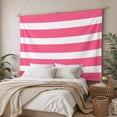 thumbnail image 3 of Pink Striped Small Tapestry for Bedroom Wall Hanging Tapestry, Modern Simple Monochrome Geometric White Ceiling Backdrop Tapestries Poster Blanket Wall Decor for Teens Room Living Room Dorm 23" x 28", 3 of 8
