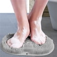 thumbnail image 3 of Gris Paquete de 2 depuradores de pies de ducha, cepillo de masaje de pies de ducha con cerdas antideslizantes y suaves para un cuidado perfecto de los pies, 3 of 4