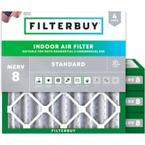 Filterbuy 19x19x4 MERV 8 Dust Defense, Pleated HVAC AC Furnace Air Filters (4-Pack)