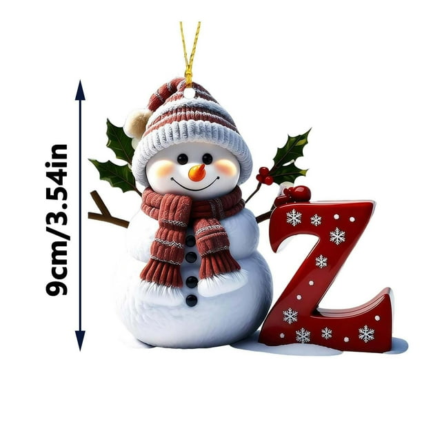 Adornos navideños personalizados con letras 2025 | Colgante acrílico para decorar el árbol | Adornos navideños personalizables para la decoración del hogar