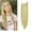 Bleach Blonde, variant on Women 22 inchs Long Straight Hidden Ponytail Extension Invisible Secret Wire Crown Hair Extensions One Piece Synthetic no Clip in Hair Extensions Hairpiece for Womens/Girls