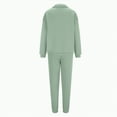 thumbnail image 4 of Towmus Sweatsuits for Women Oversized Quarter Zip Pullover Womens Set 2 Piece Outfits Casual Jogger Pants Lounge Sets Tracksuits with Pockets, Green, 4XL, 4 of 5