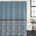 thumbnail image 2 of Boho Blue Flower Shower Curtain, Waterproof Shower Curtains for Bathroom, Abstract Bohemia Pesley Floral Washable Fabric Bathtub Curtain Set Bath Decor with 12 Hooks Long 72"x84", 2 of 8