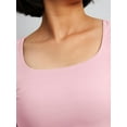thumbnail image 3 of Womens Long Sleeve Shirts Crop Tops Basic Double Layering Tight Slim Fit T Shirts Winter Clothes 2024, 3 of 4