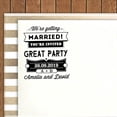thumbnail image 2 of Printtoo Personalized Black Self Inking Getting Married Wedding Favor Stamp Custom Rubber Stamper-60 x 40 mm, 2 of 6