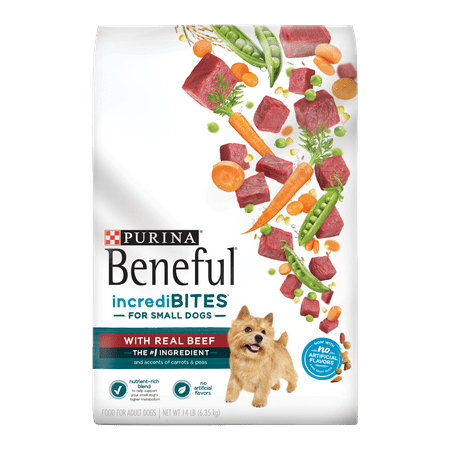 Purina Beneful Small Breed Dry Dog Food, IncrediBites With Real Beef - 14 lb.