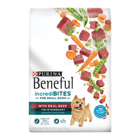 Purina Beneful Small Breed Dry Dog Food, IncrediBites With Real Beef - 14 lb. (Best Cattle Breed For Grass Fed Beef)