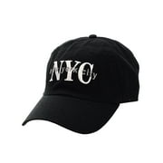 NYFASHION101 Unisex NYC New York City Embroidered Adjustable Low Profile Cap, NY02, Black