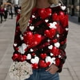 thumbnail image 2 of Women Valentine's Sweatshirt Love Heart Print Shirts Printed Casual Sports Crewneck Long Sleeved 2026 Fall Trendy Outfits, 2 of 4