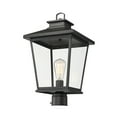 thumbnail image 4 of 4723-PBK-Millennium Lighting-Bellman - 1 Light Outdoor Post Lantern-19.1 Inches Tall and 11.1 Inches Wide-Powder Coated Black Finish, 4 of 5