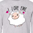 thumbnail image 4 of Inktastic I Love Ewe- cute sheep Long Sleeve Youth T-Shirt, 4 of 5