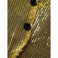 thumbnail image 6 of ZDHoor Kids Boys Juniors Sequins Sleeveless Jazz Hip Hop Dance Vest Tops Dancewear Gold XXS, 6 of 7