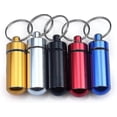 thumbnail image 3 of Jinsinto 10pcs Waterproof Aluminum Pill Box Bottle Holder Container With Keychain, 3 of 4