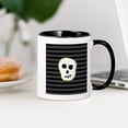thumbnail image 3 of CafePress - Green Skeleton Face Stripes Mug - 11 oz Ceramic Mug - Novelty Coffee Tea Cup, 3 of 4
