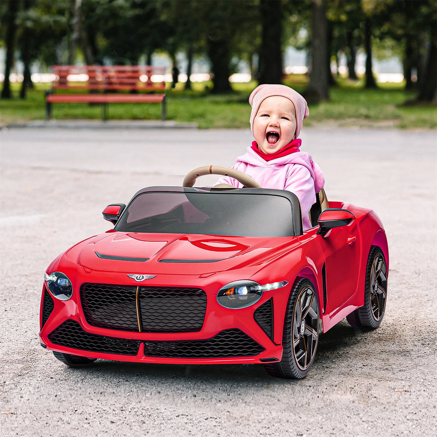 CIPACHO 12V Kids Electric Ride On Toy Cars with Parents Control, Sound System, Red CIPACHO 12V Kids Electric Ride On Toy Cars with Parents Control, Sound System, Red