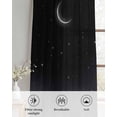 thumbnail image 6 of Night Stars Moon Sheer Curtains 84 Inch Length 2 Panels Set for Living Room/Bedroom, Modern Abstract Art Cloud Fog Kitchen Curtains Grommet Semi-Sheer Curtains Drapes Window Treatments 42"x84"x2, 6 of 7